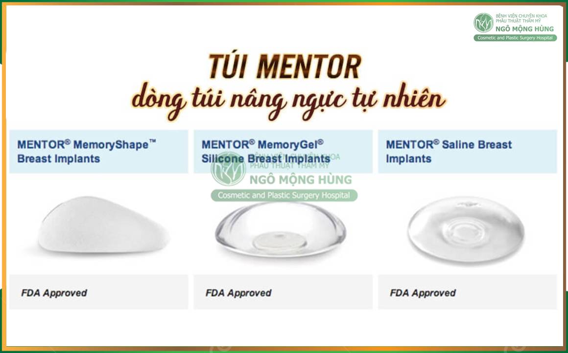 chi phí nâng ngực túi mentor